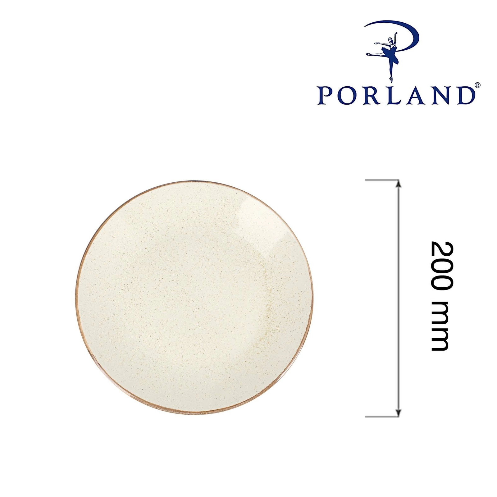 Talerz płytki, Ø200 mm, beżowy | PORLAND, Seasons Sand