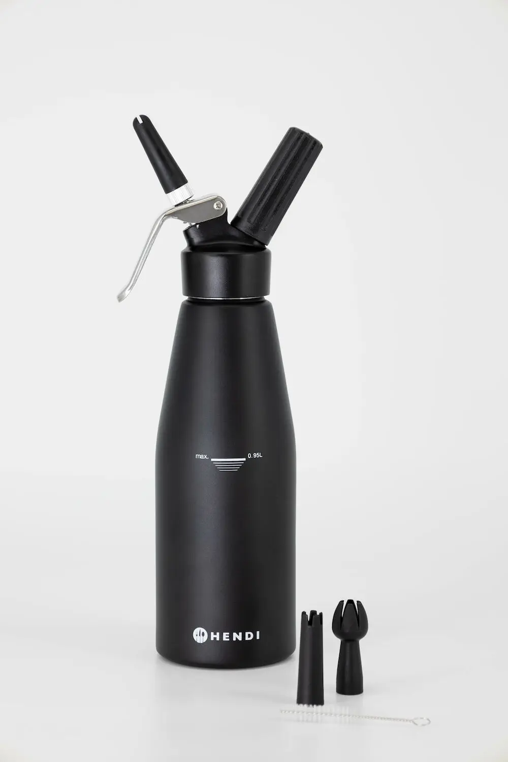 Syfon do bitej śmietany, 0,95 l, czarny | HENDI, Kitchen Line