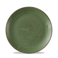Talerz płytki Ø220 mm, zielony | CHURCHILL, Stonecast Sorrel Green