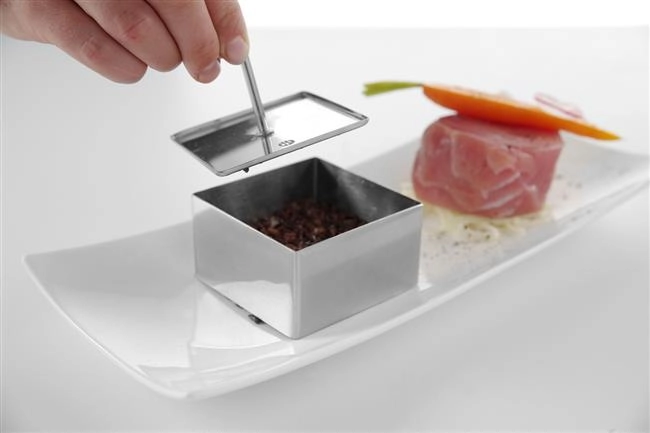 Forma kucharsko-cukiernicza kwadratowa, 80x80x45 mm | HENDI, 512173