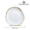 Talerz płytki o organicznym kształcie, Ø264 mm | CHURCHILL, Stonecast Barley White