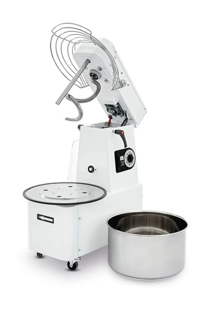Mikser spiralny z podnoszoną głowicą i wyjmowaną dzieżą, 22 l, 390x670x735 mm, 400V/0,75 kW | PRISMAFOOD, 1I053035