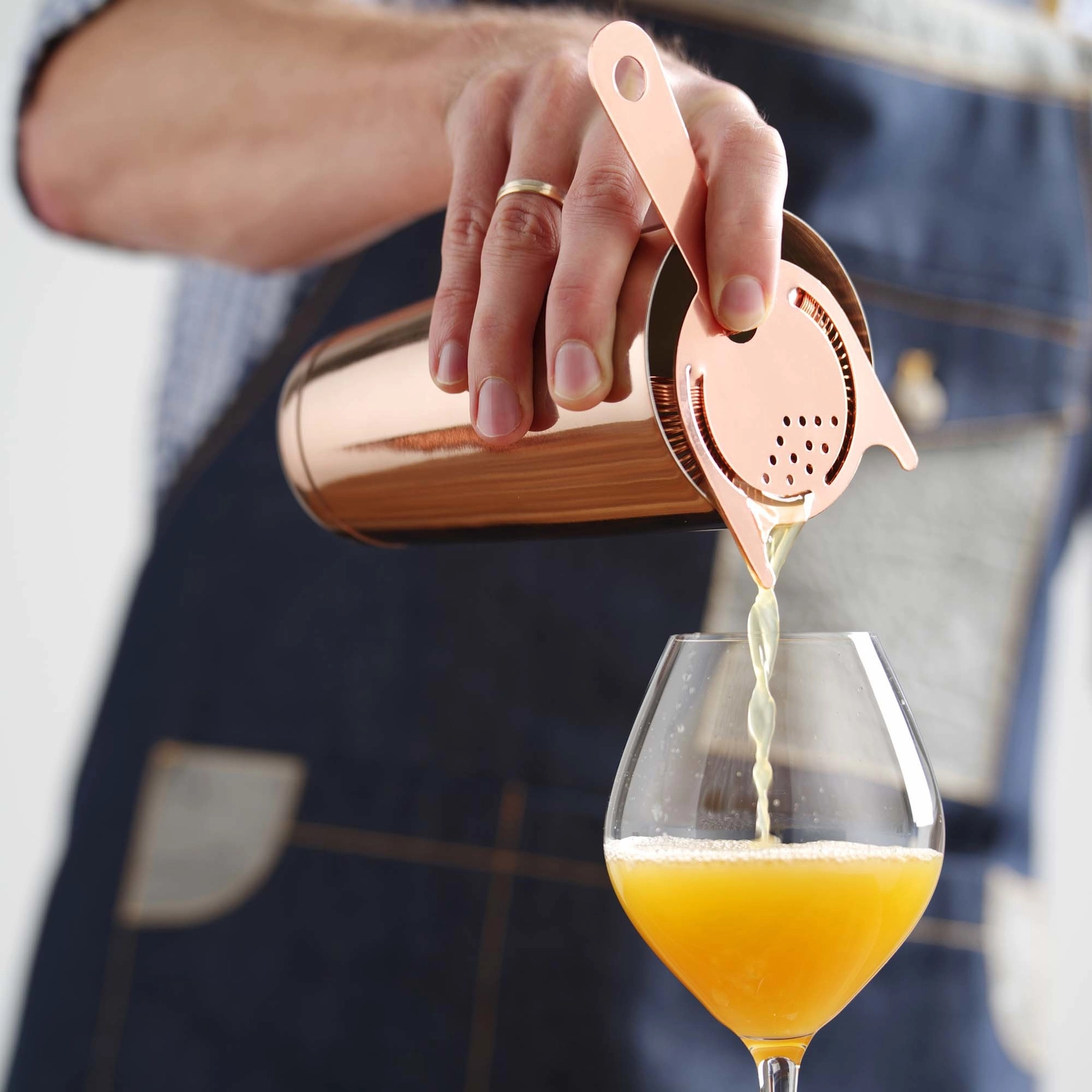 Shaker 3-częściowy w stylu japońskim Cobbler, 795 ml, miedziany | BAR UP, 596425