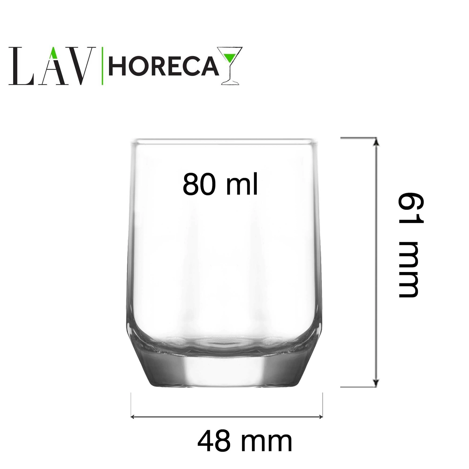 Kieliszek shot, 80 ml, przezroczysty | LAV, Riga