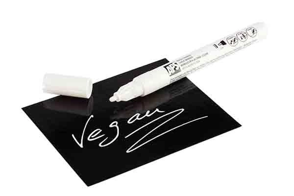 Marker kredowy 130 mm, biały | APS, 71490