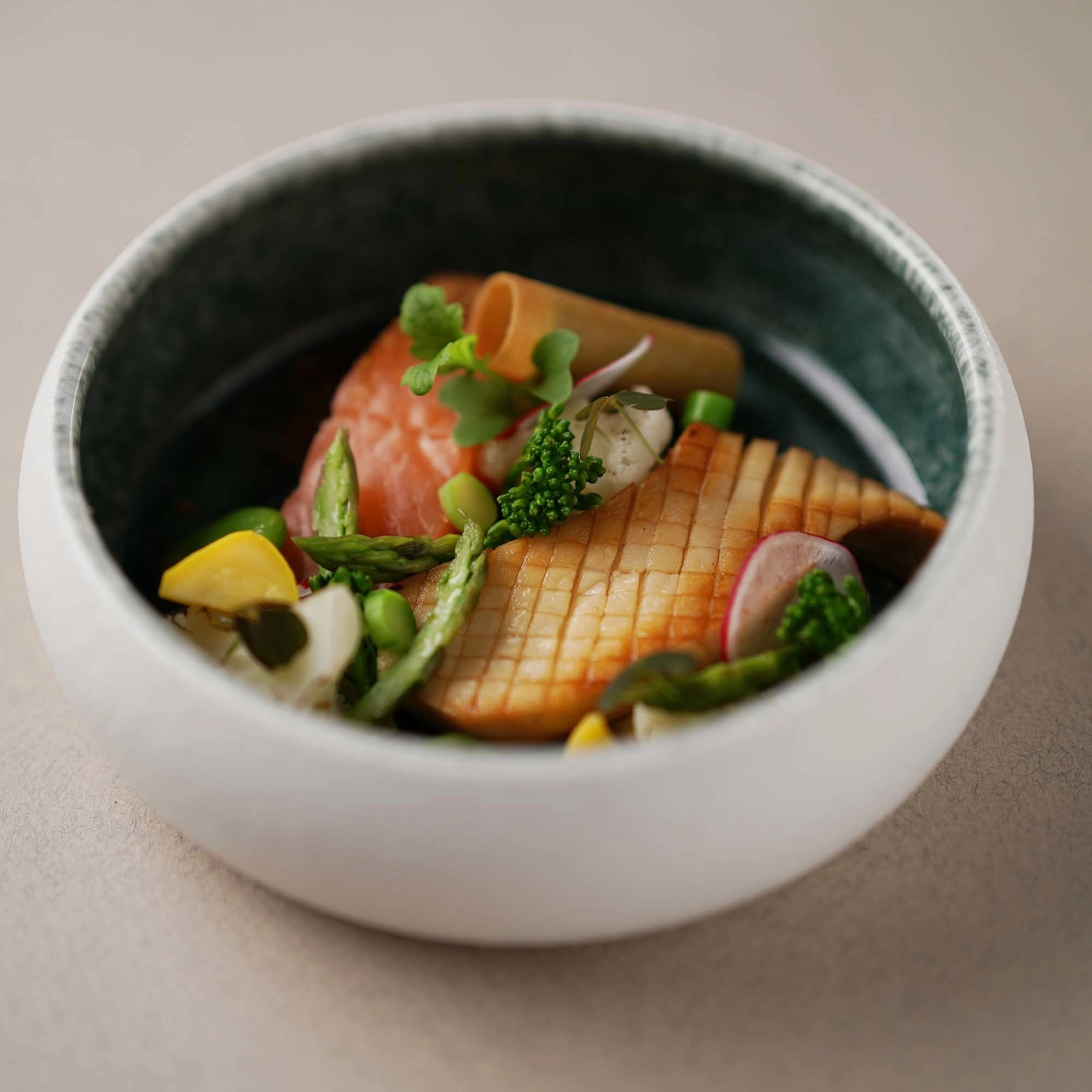 Miska, Ø195 mm, 1000 ml, brązowo-zielona | FINE DINE, Goro