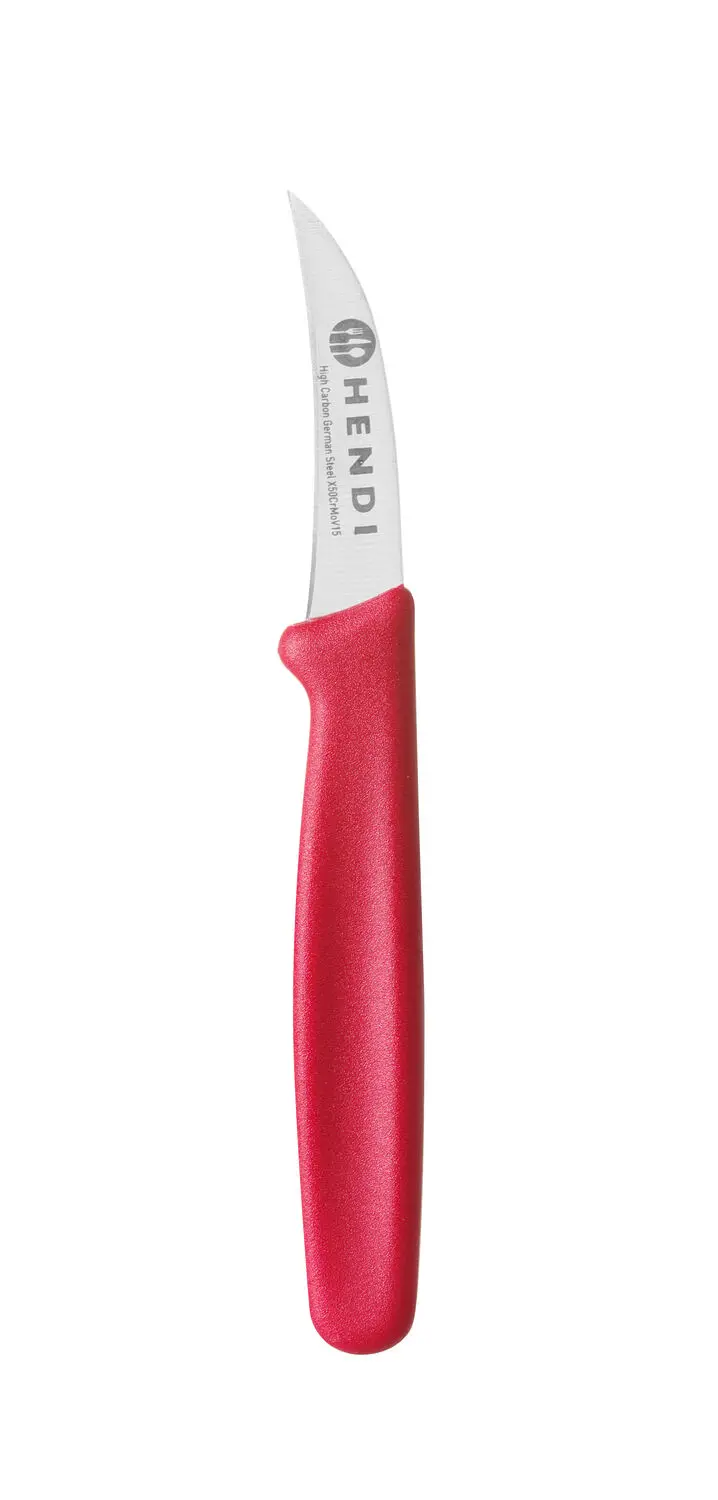 Nóż do obierania z wygiętym ostrzem 158 mm, czerwony | HENDI, 841532