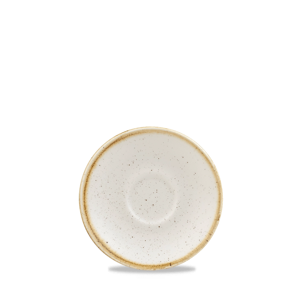 Spodek espresso, Ø118 mm | CHURCHILL, Stonecast Barley White
