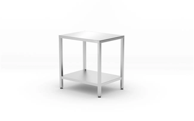 Stół centralny z półką – skręcany, 800x600x850 mm | HENDI, 817537