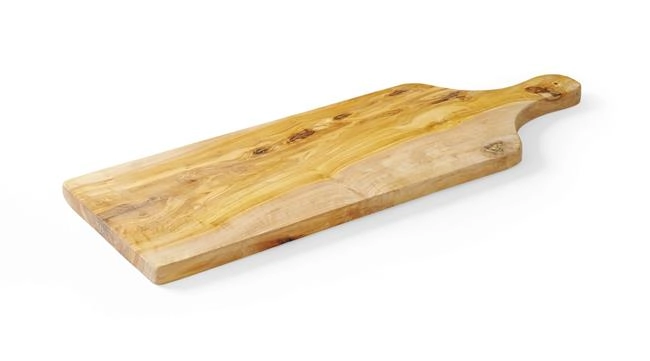 Deska do serwowania z drewna oliwnego z uchwytem, 600x200x18 mm | HENDI, 505267