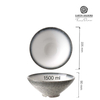 Miska stożkowa, Ø225 mm, 1500 ml, szara | FINE DINE, Silk