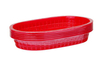 Koszyk do pieczywa, owalny, 275x175x38 mm, czerwony, 6 szt. | HENDI, 426319