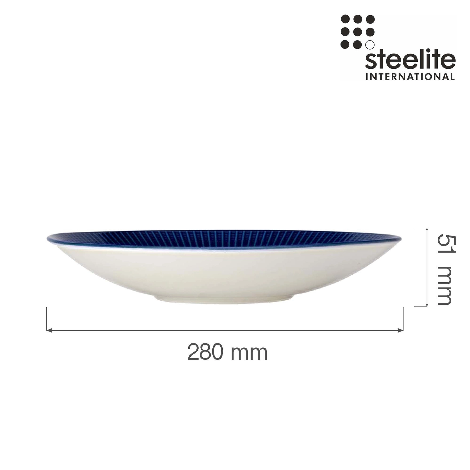 Talerz głęboki Gourmet, ⌀280 mm, niebieski | STEELITE, Willow Azure