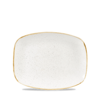 Talerz podłużny szefa kuchni, 260×200 mm | CHURCHILL, Stonecast Barley White