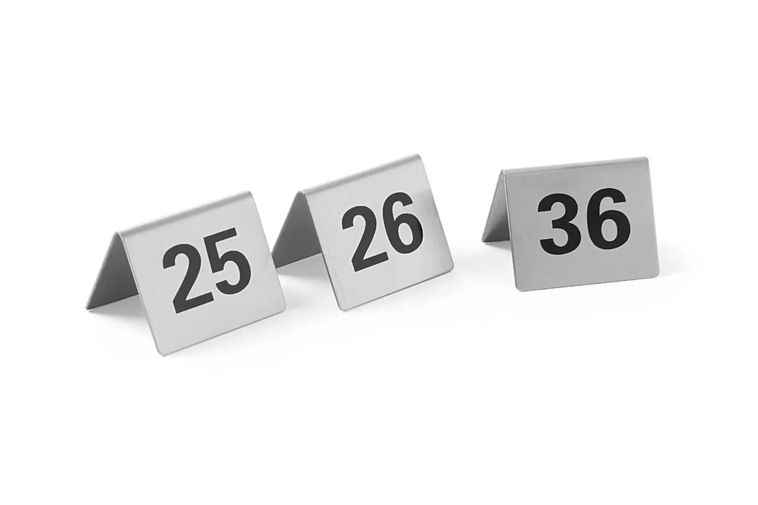 Tabliczki informacyjne z numerami, 50x35x40 mm, numery 25-36 | HENDI, 663868