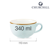 Filiżanka do cappuccino, 340 ml | CHURCHILL, Stonecast Duck Egg Blue