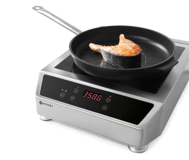 Kuchenka indukcyjna 3500 D, 3,5 kW, 230 V, 342×431×116 mm | HENDI, Profi Line