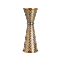 Miarka barmańska w stylu japońskim Diamond Lettice, ze stali nierdzewnej, antyczna miedź, 30/60 ml | BARFLY, Diamond Lettice