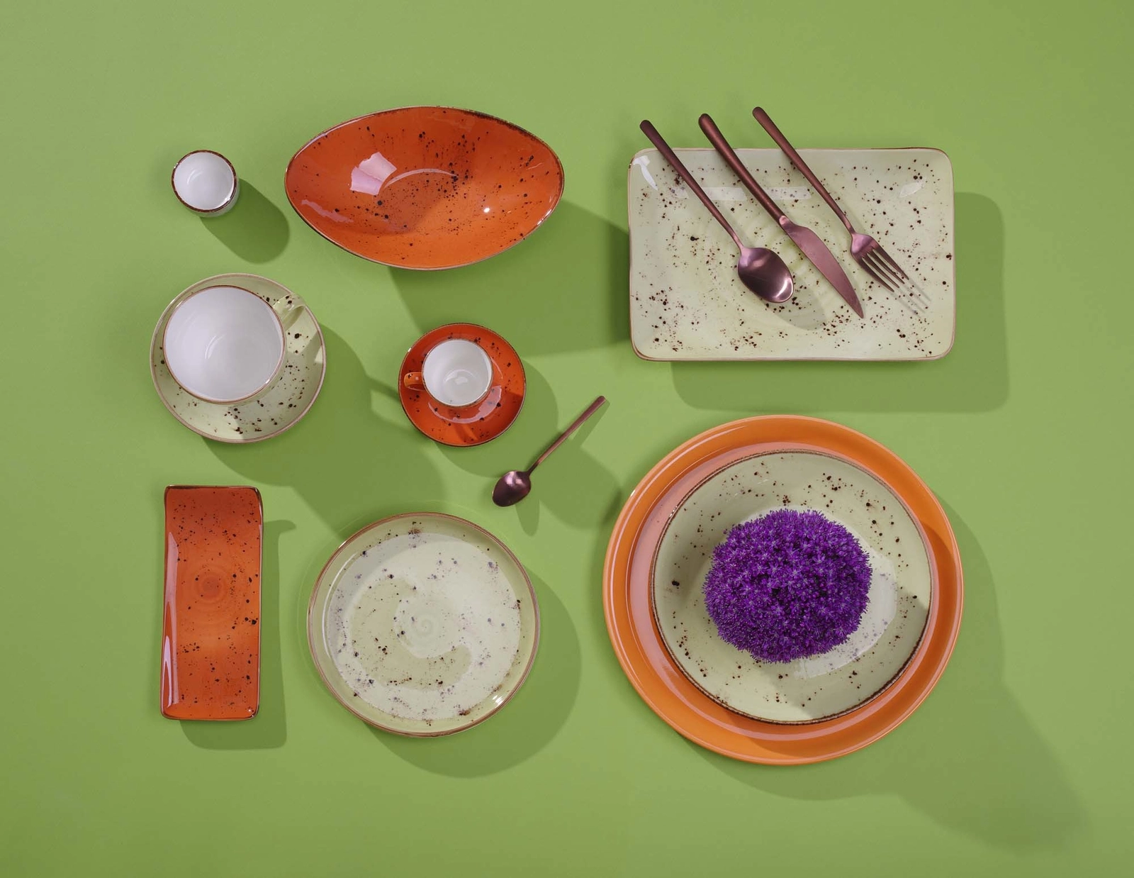 Spodek, Ø140 mm, pomarańczowy | FINE DINE, Dahlia