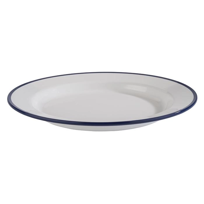 Talerz z melaminy, 245x25 mm, biało-niebieski | APS, 84951