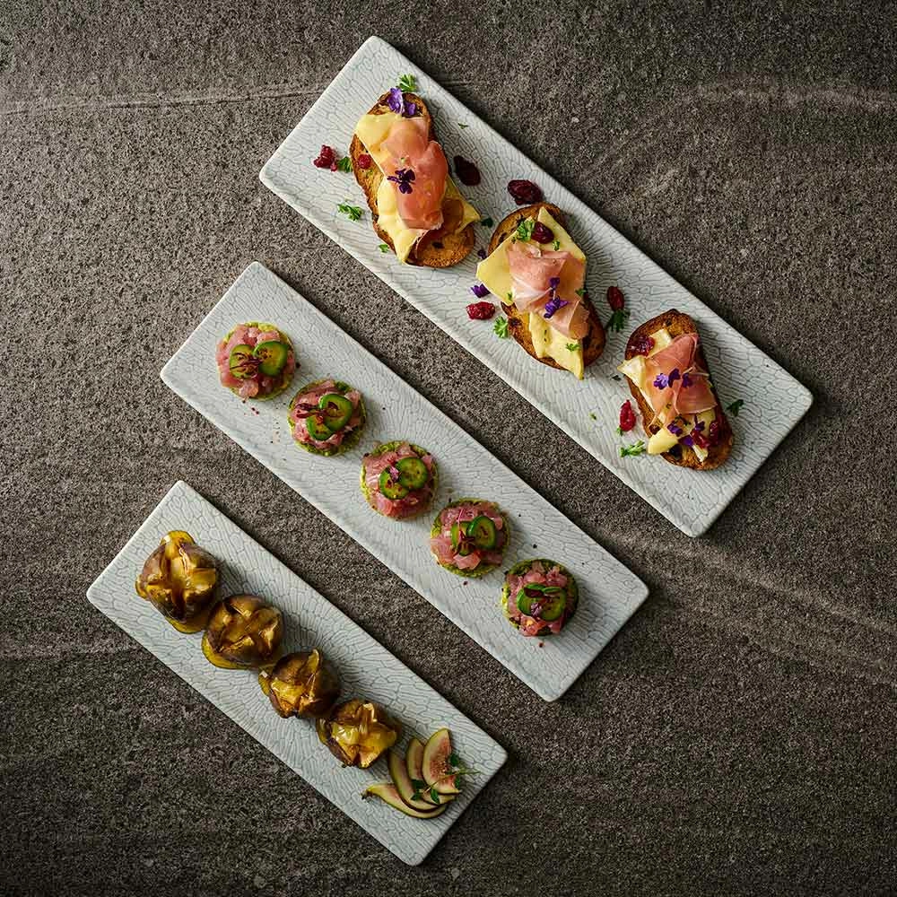 Taca degustacyjna, 300×90 mm, szara | CHURCHILL, Delta Grey