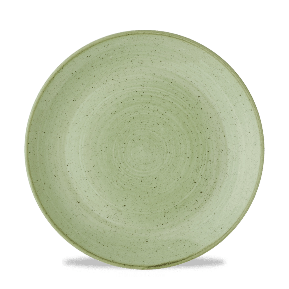 Talerz płytki coupe, Ø230 mm | CHURCHILL, Evolve Stonecast Sage Green