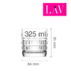 Szklanka do whiskey, 325 ml | LAV, Brit