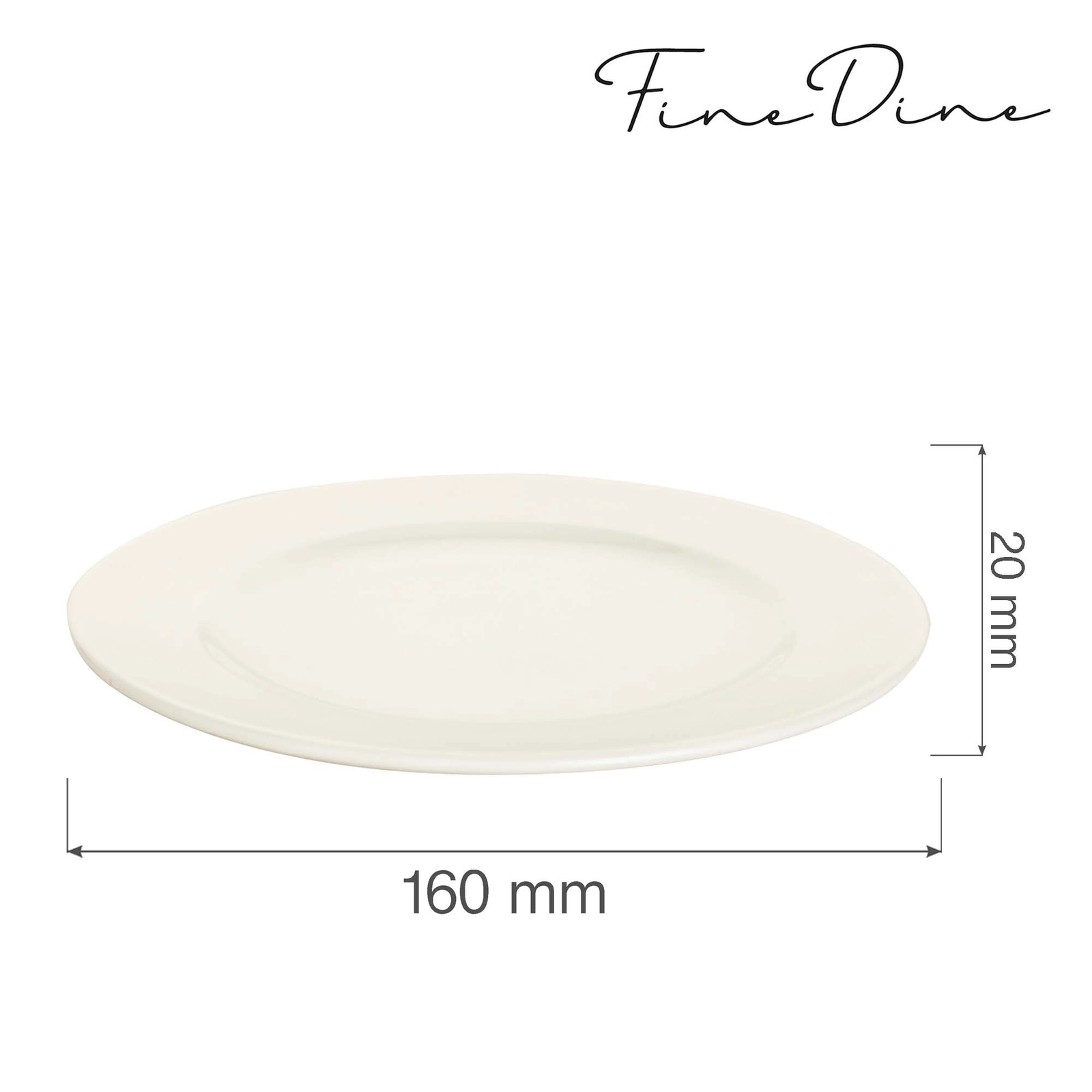 Talerz płytki, Ø160 mm | FINE DINE, Crema
