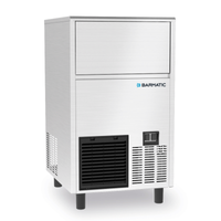 Kostkarka podblatowa chłodzona powietrzem ze stali nierdzewnej, 47 kg/24 h, poj. 28 kg, 500×580×800 mm | BARMATIC, ICE500