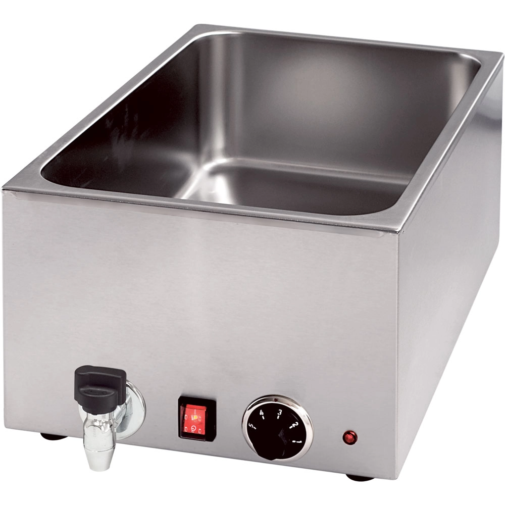 Bemar nastawny z kranem do pojemników GN 1/1 150 mm, 1.2 kW, 230 V, 590x340x242 mm | STALGAST, 741156