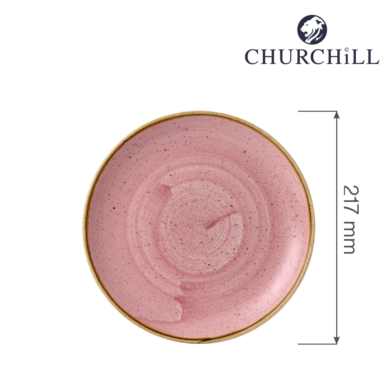Talerz płytki, Ø217 mm | CHURCHILL, Stonecast Petal Pink