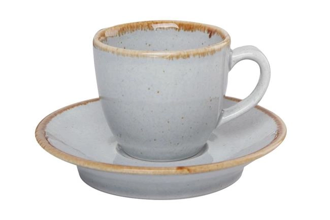 Filiżanka z porcelany do espresso, 80 ml, jasnoszara | FINE DINE, Ashen
