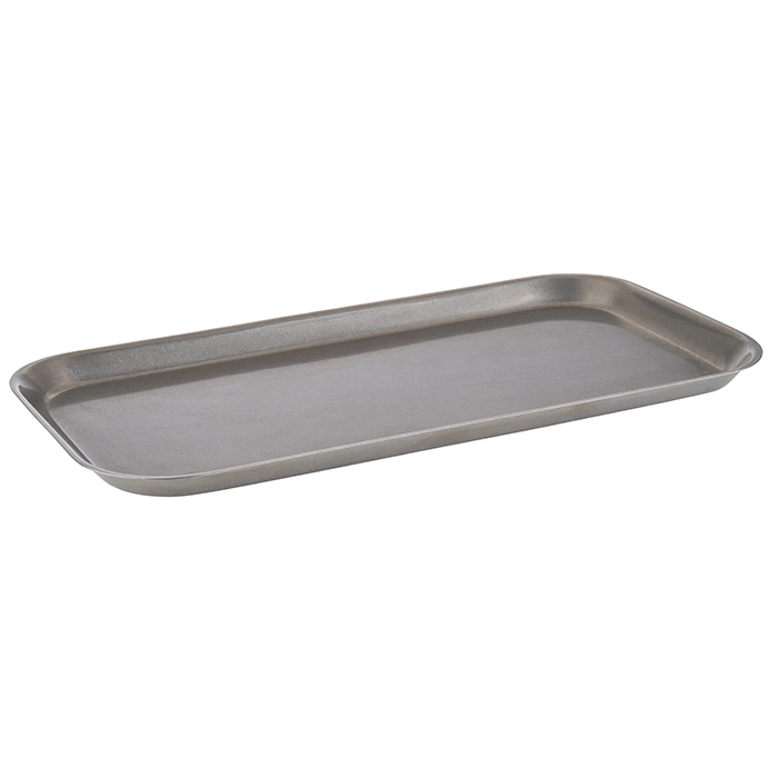 Taca prostokątna 340x180x15 mm, ze stali nierdzewnej | APS, Vintage