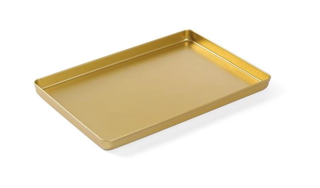 Taca cukiernicza ekspozycyjna, złota, 300x200x20 mm | HENDI, 808559