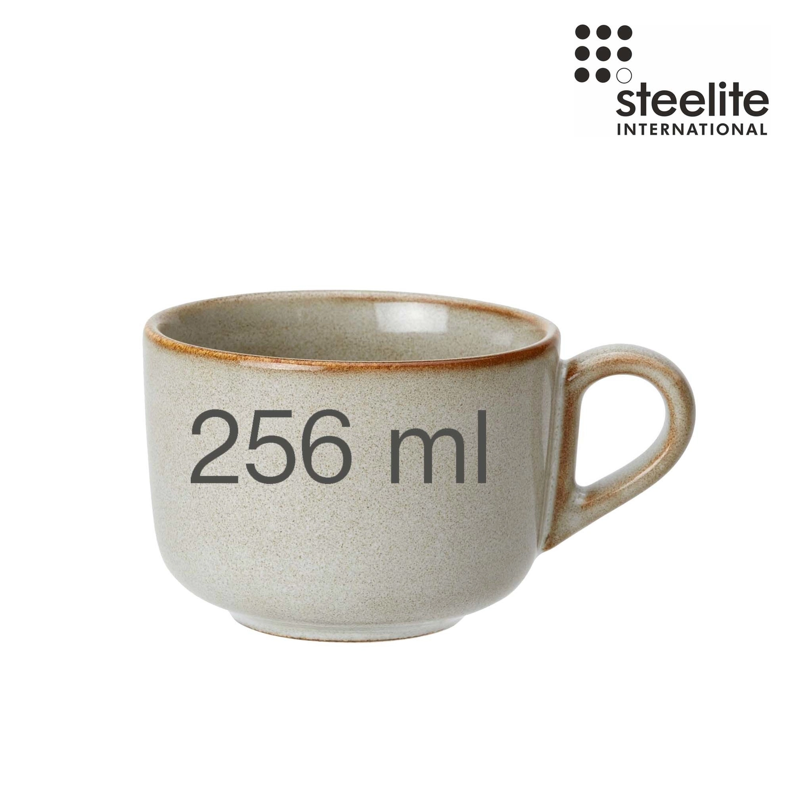 Filiżanka do kawy i herbaty, 256 ml, szara | STEELITE, Potter’s Collection Pier