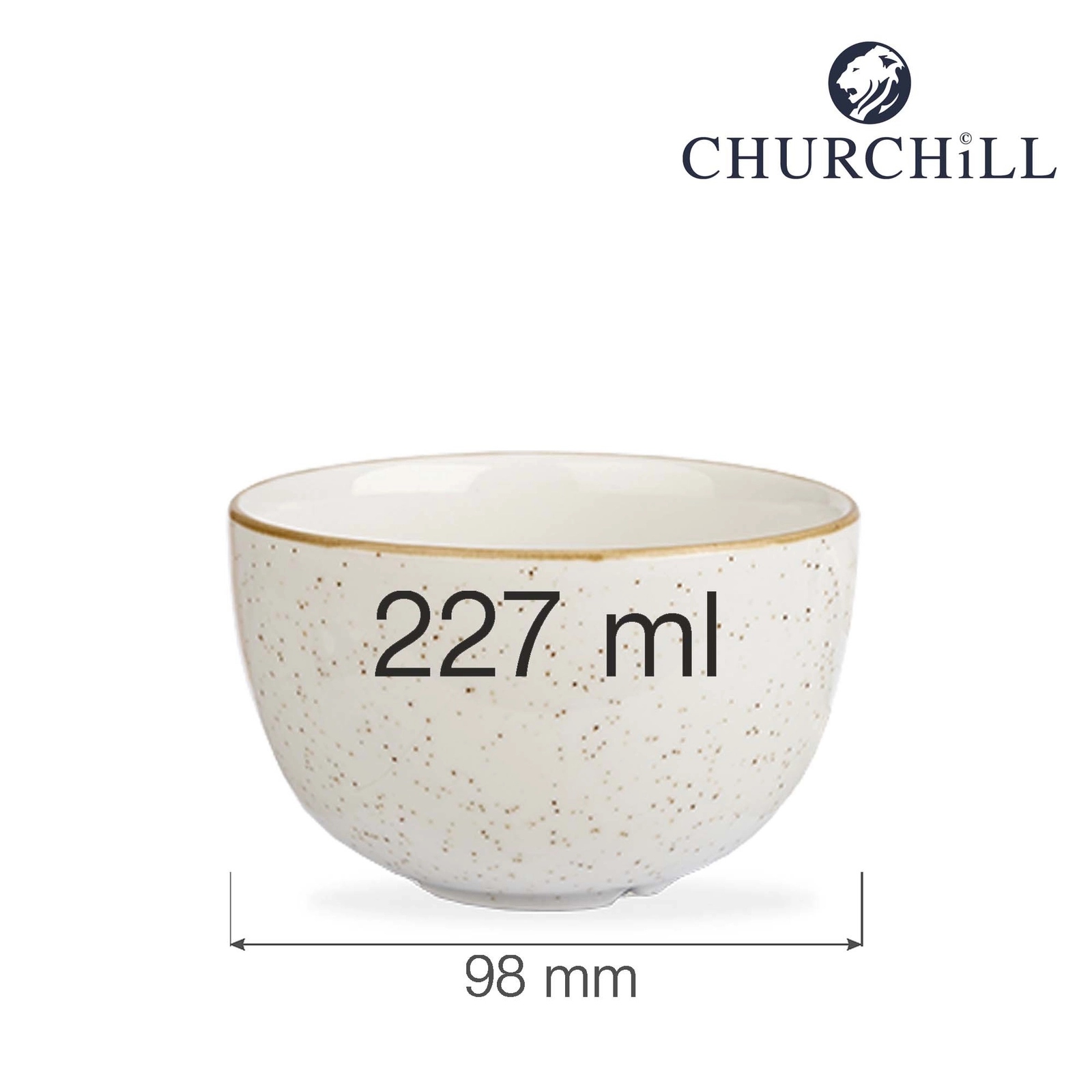 Cukiernica, Ø98 mm, 227 ml | CHURCHILL, Stonecast Barley White