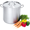 Garnek wysoki ze stali nierdzewnej z pokrywką, o średnicy 450 mm, 71.6 l | STALGAST, 011452