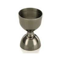 Miarka barmańska Bell z prostą krawędzią, ze stali nierdzewnej, czarna, 25/50 ml | BARFLY, Bell