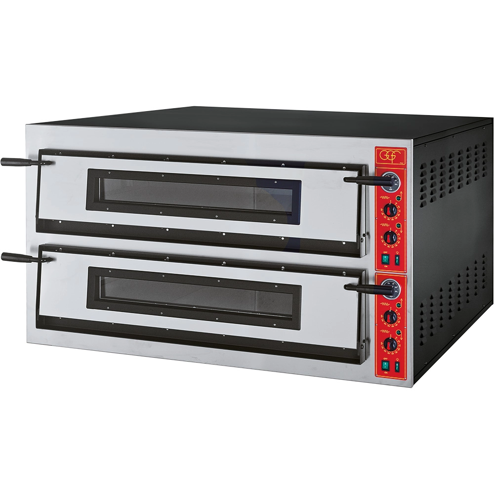 Piec do pizzy, 2×9×Ø36 cm, 26.4 kW, 400 V, 1370×1210×750 mm | GGF, FR-Line