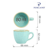 Filiżanka do espresso, 80 ml | PORLAND, Seasons Laguna