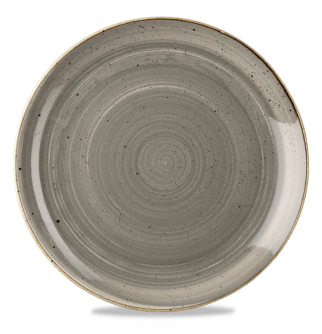 Talerz płytki, Ø324 mm | CHURCHILL, Stonecast Peppercorn Grey