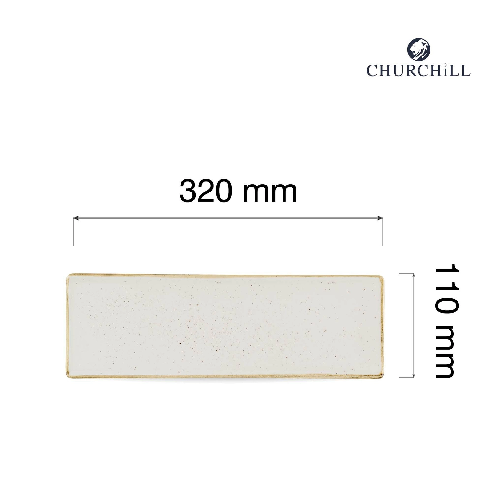 Taca porcelanowa, 320×110 mm, kremowa | CHURCHILL, Stonecast Barley White