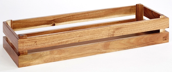 Skrzynka do serwowania 555x185 mm, jasnobrązowa, z drewna | APS, Superbox