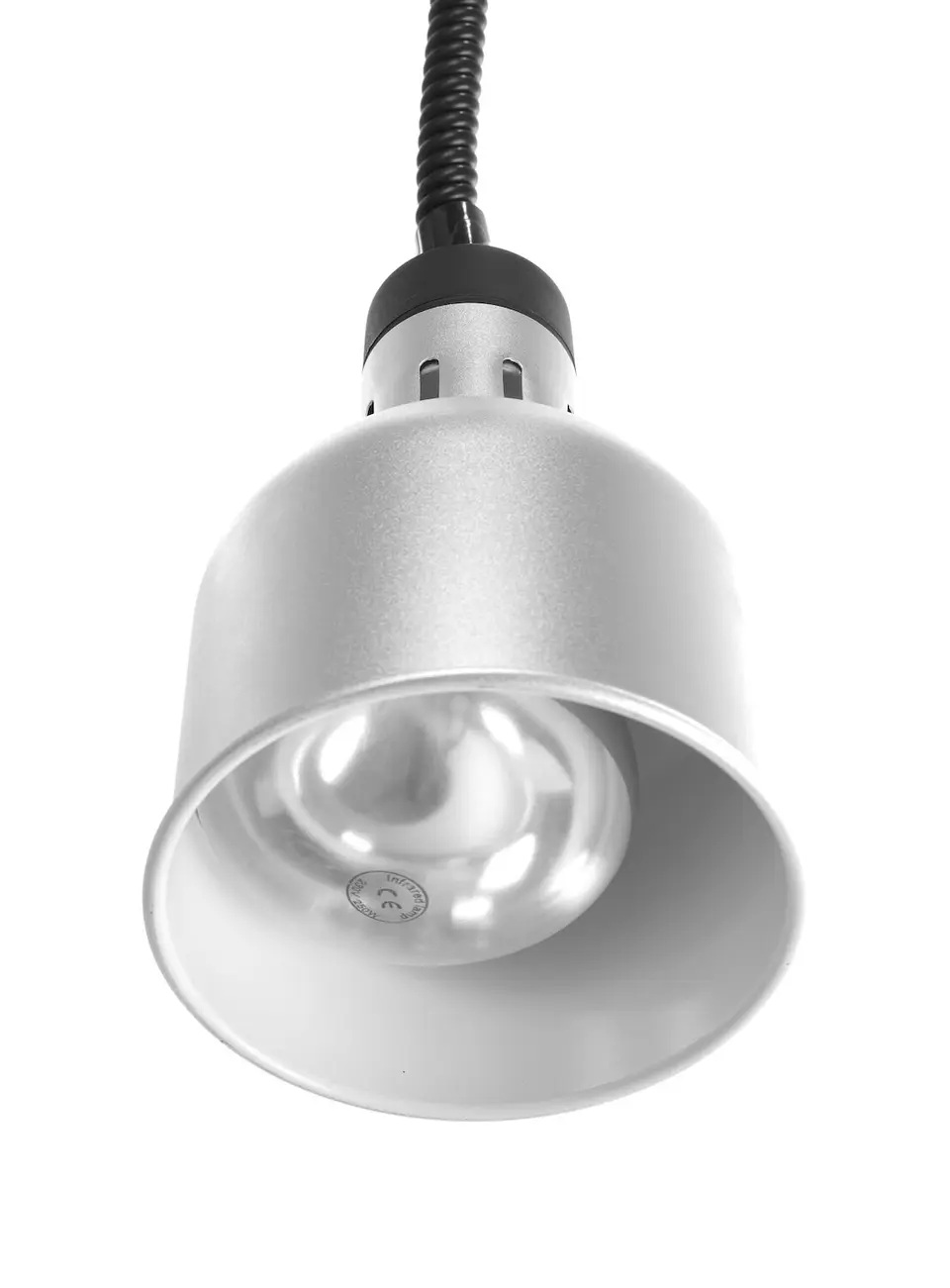 Lampa do podgrzewania potraw, wisząca, cylindryczna, srebrna, 0,25 kW, 230 V, ⌀175×250 mm | HENDI, 273883