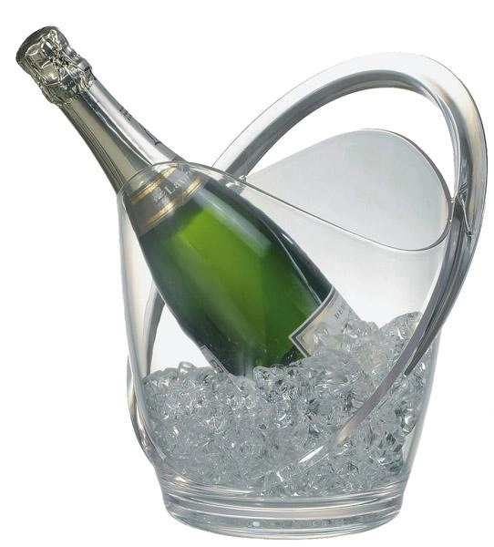 Pojemnik na wino lub szampana 230x220x275 mm z tworzywa przeźroczystego | APS, 36055