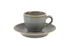 Filiżanka z porcelany do espresso, 80 ml, ciemnoszara | FINE DINE, Stone