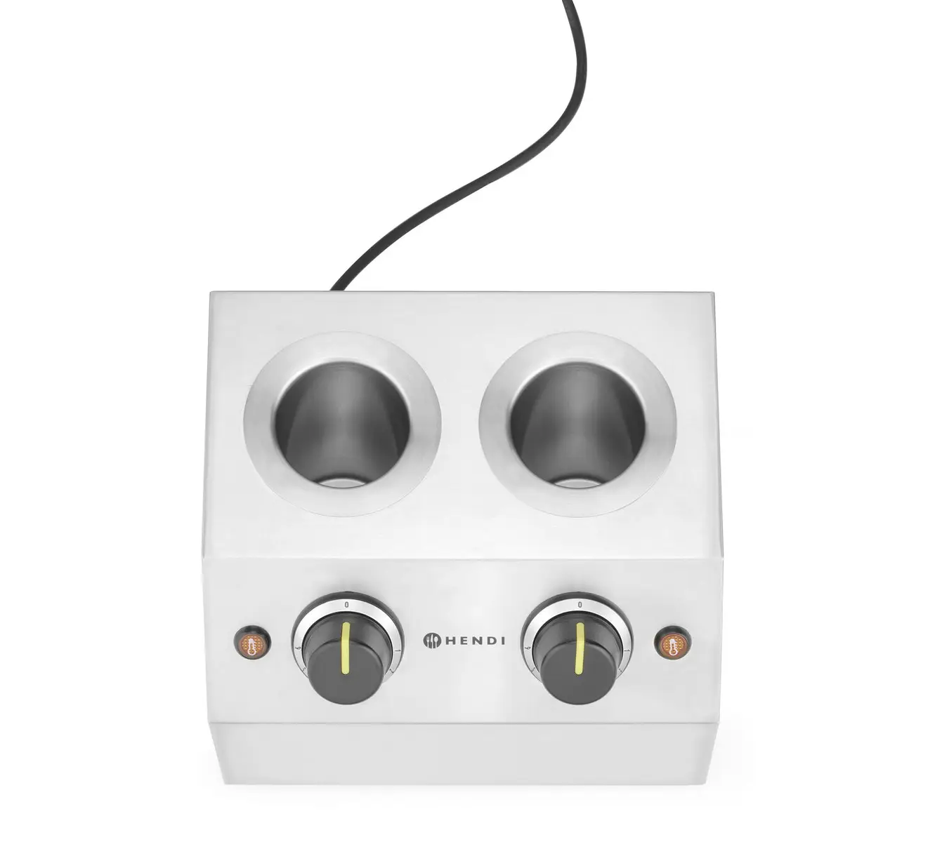 Podgrzewacz do sosów podwójny, 1,3 l, 220-240 V, 0,4 kW, 270x223x282 mm | HENDI, 201725