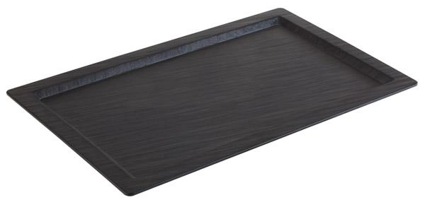 Taca z melaminy GN 1/1 530x325 mm, czarna | APS, Slate