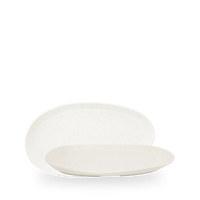 Półmisek o organicznym kształcie, 260×150 mm | CHURCHILL, Stonecast Barley White
