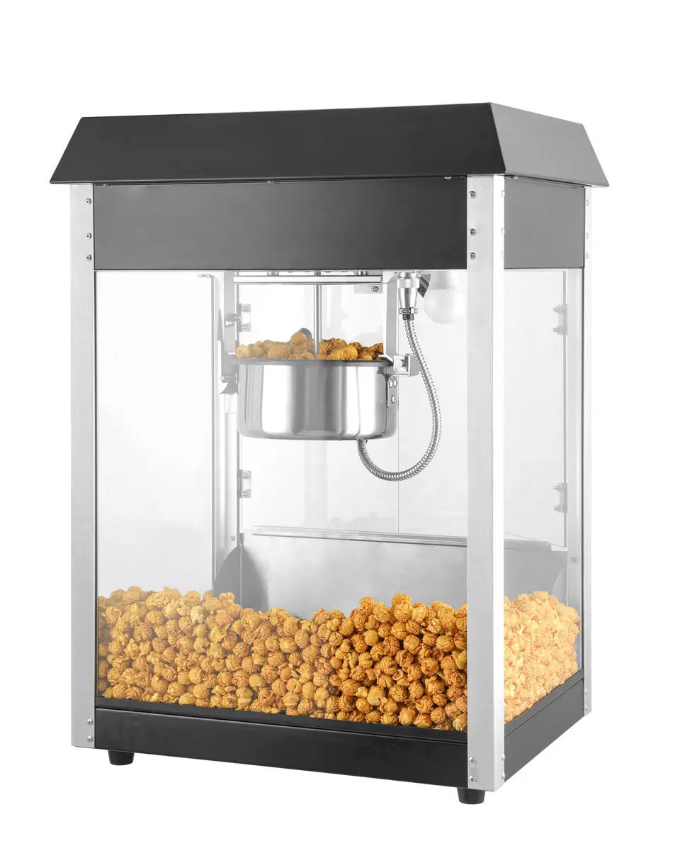 Urządzenie do popcornu, czarne, 230 V, 1,5 kW, 574x420x778 mm | HENDI, 282762